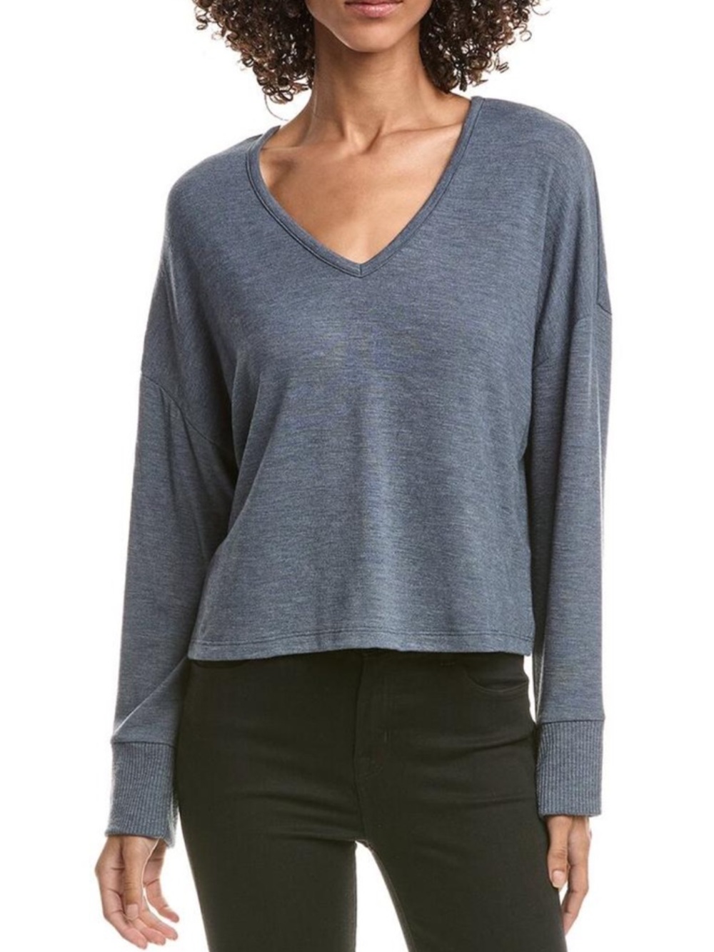 Michael Stars Patty V neck top jersey knit NWT